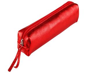 Clairefontaine 4x Schlampermäppchen aus Leder Cuirisé TM 4x2,5x19,5cm - Rot 400003C - rot 400003C