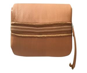 Clairefontaine 4x Schlampermäppchen aus Leder Naturton SLIM 4x2,5x19,5cm - Natur 410000C - beige 410000C