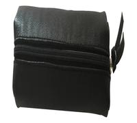 Clairefontaine 4x Schlampermäppchen aus Leder schwarz SLIM 4x2,5x19,5cm - Schwarz 410001C - schwarz 410001C