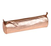 Clairefontaine 4x Schlampermäppchen Leder Cuirisé rund Ø5,5x22cm Kupfer 8687C