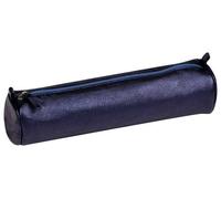 Clairefontaine 4x Schlampermäppchen Leder Cuirisé rund Ø5,5x22cm Petroleum 8694C