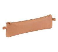 Clairefontaine 6x Schlampermäppchen flach aus Leder Naturton 22x6cm - Natur 8301C - beige 8301C