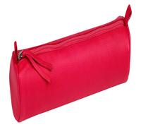 Clairefontaine 6x Schlampermäppchen gefärbtes Leder Ø5,5x22cm himbeere - 410162C - 410162C