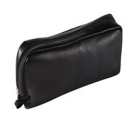 Clairefontaine 6x Schlampermäppchen rechteckig aus Leder schwarz 21x4x6cm - Schwarz 8321C - schwarz 8321C