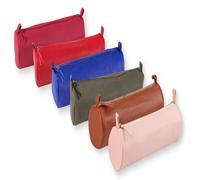 Clairefontaine 6x Schlampermäppchen einfarbig 6 Farben Ø5,5x22cm sortiert 8718C