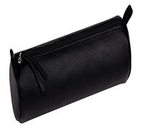 Clairefontaine 6x Schlampermäppchen rund aus Leder schwarz Ø5,5x22cm - Schwarz 8320C - schwarz 8320C