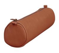 Clairefontaine 77017C - Schlampermäppchen - Penale, Age Bag, aus Leder, rund 21xØ6 cm, Braun, 1 Stück