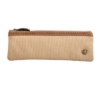 Clairefontaine 77022C - Schlampermäppchen / Etui Age Bag, aus Lammleder, groß und rund 22 x 8 cm, ideal für Stifte & Accessoires, Altrosa, 1 Stück