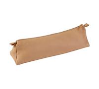 Clairefontaine Schlampermäppchen Leder trapezförmig 22x6x6cm Naturton