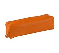 Clairefontaine 8317C Schlampermäppchen (aus echtem Leder, gefärbt, 21 x 4x 6cm, rechteckig) 1 Stück orange