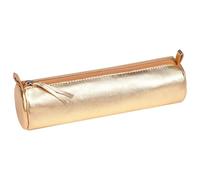 Clairefontaine Schlampermäppchen Leder rund 5,5x22cm grün