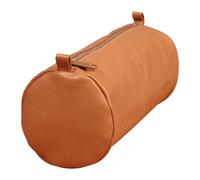 Clairefontaine 8x Age Bag, großes Schlampermäppchen aus Leder, rund 22xØ8 cm - Tabak 77032C - braun 77032C