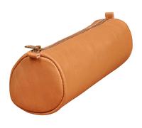 Clairefontaine 8x Age Bag, rundes Schlampermäppchen aus Leder, 21xØ6 cm - Tabak 77017C - braun 77017C