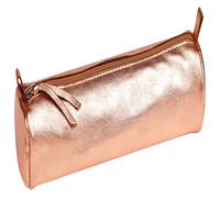 Clairefontaine 8x Cuirisé, runde Schlampermäppchen aus glänzendem Leder, Ø 5,5x22 cm, Sortierung Klassische Farben - 410194C - 410194C