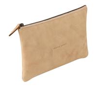 Clairefontaine 8x Schlampermäppchen aus Leder beige 22x11cm - Beige 103513C