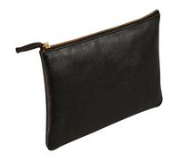 Clairefontaine 8x Schlampermäppchen aus Leder schwarz 22x11cm - Schwarz 102513C