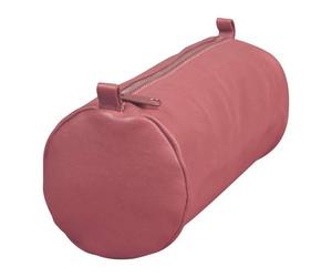 Clairefontaine 8x großes Schlampermäppchen Leder, rund 22xØ8 cm Antikrosa 77022C