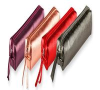 Clairefontaine 8x Schlampermäppchen aus Leder Cuirisé TM 4x2,5x19,5cm - Sortiert 400005C - mehrfarbig 400005C