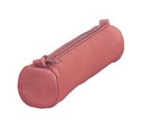 Clairefontaine 8x Schlampermäppchen Leder, rund 18,5xØ4 cm Antikrosa 77020C