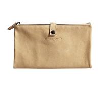 Clairefontaine 930029C Schlampermäppchen (Flying Spirit aus Lammleder, flach, 27 x 23,6 x 2,8 cm, 2 Fächer) 1 Stück Beige