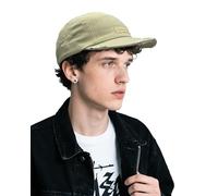 Clakllie 5 Panel Flat Brim Cap Stickerei Basecap mit Flacher Krempe Unisex Baseball Kappe Adjustable Dad Cap,Khaki