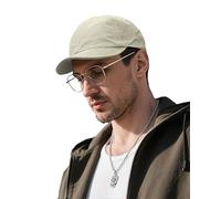 Clakllie Cotton Basecap mit kurzer Krempe für Herren UPF50+ 6 Panel Schildmütze Leichte Sport Running Cap Unstructured Outdoor Cap