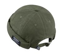 Clakllie Dockercap Herren Bikermütze Hafenmütze Sommermütze Fischermütze Segler Cap Seemannsmütze Docker Mütze Docker Cap aus Baumwolle,GD30-Green