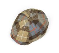 Clakllie Karierte 8 Panel Newsboy Cap aus Wollmischung Herren Damen Ballonmütze Peaky Blinders Mütze Baskenmütze Gatsby Barrett Cap Schiebermütze,NB25Q14-Khaki Blue