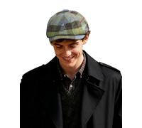 Clakllie Karierte 8 Panel Newsboy Cap aus Wollmischung Herren Damen Ballonmütze Peaky Blinders Mütze Baskenmütze Gatsby Barrett Cap Schiebermütze,NB25Q14-Green Blue
