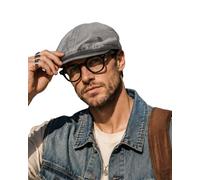 Clakllie Klassische Schiebermütze Flatcap Herren Newsboy Cap aus Baumwolle