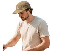 Clakllie Quick Dry Sports Caps Flat Brim 5 Panel Cap Damen Baseballmütze mit Flachem Schirm Flat Bill Basecap Sun Protection Caps,DFB3-Brown