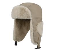 Clakllie Trappermütze Bomber Kunstpelz Faux Fur Aviator Hat Cap,Unisex Winter Warme Fliegermütze Kunstfellmütze Winddichte Wintermütze Schneeschutz Ohrenklappen für Skifahren,DPL11-Khaki