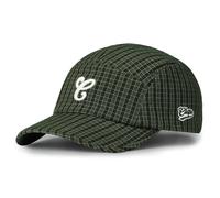 CLAPE 5 Panel Cap Karierte Basecap Herren Vintage Baseballkappe mit Klassisch Gebogene Krempe Sonnenhut Cappy Outdoor Kappe Grün Green BSAC2569
