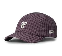 CLAPE Basecap Herren Baseball Cap Damen Baseballkappe Karierte Sonnenhut Verstellbar Klassisch Gebogene Krempe 5 Panel Sport Cap Violett Purple BSAC2569