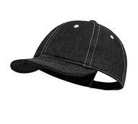 CLAPE Basecap Herren Kurzer Schirm Denim Cotton Baseball Cap Classic Flat Brim Snapback Caps UV-Schutz Schildkappen Vintage Trucker Cap