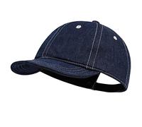 CLAPE Basecap Herren Kurzer Schirm Denim Cotton Baseball Cap Classic Flat Brim Snapback Caps UV-Schutz Schildkappen Vintage Trucker Cap
