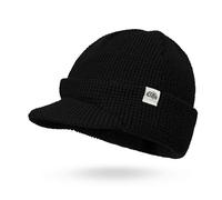 CLAPE Beanie Mütze mit Schirm Winter Strickmütze Herren Damen Elastisch | Warme,Weich,Leicht,Short Brim,Unisex Wintermütze für Alltag,Freizeit,Reisen,Ski