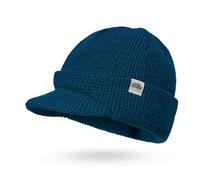 CLAPE Beanie Mütze mit Schirm Winter Strickmütze Herren Damen Elastisch | Warme,Weich,Leicht,Short Brim,Unisex Wintermütze für Alltag,Freizeit,Reisen,Ski