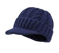 CLAPE Beanie Strickmütze mit Schild Winter Visor Beanie Hat Unisex Wollmütze Knit Short Brim Hat Outdoor Warme Skimütze