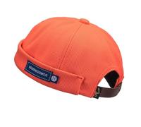 CLAPE Docker Leon Harbour Hat Commando Watch Cap Breathable Mesh Design Retro Brimless Beanie Hat Unisex Orange CT18