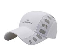 CLAPE Schnell-trocknend Mesh Basecap Herren Atmungsaktive Sportkappe Leichte Laufkappe Run Cap UV-Schutz Sommer Schildkappe White CP23