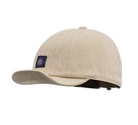 CLAPE Short Brim Baseball Cap Baumwolle Kappe Herren Damen Snapback Basecap Flat Peak Dad Cap Verstellbar Outdoor Kappen UV-Schutz Schildkappen Beige DY10