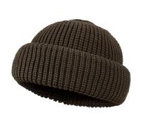 CLAPE Strick Dockermütze Seemannsmütze Trawler Fisherman Beanie Winter Strickmütze Kurz Weich Stretchy Wollmütze Rollmütze Herren