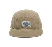CLAPE Unisex 5 Panel Cap Flat Brim Snapback Basecap Retro Washed Cotton Baseball Cap Outdoor Schildkappen Classic Camp Cap für Herren Damen Khaki 5P02