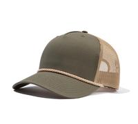 CLAPE Unisex Mesh Trucker Cap Atmunsaktive Sommer Kappe High Crown Baseball Cap Structured Basecap mit Netz Verstellbar Outdoor Schildkappe GreenKhaki DTK241