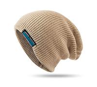CLAPE Warme Feinstrick Beanie Mütze Slouchy Long Beanie Hat Reversibel Strickmütze Herbst Winter Flexibler Wollmütze Wintermütze