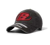 CLAPE Washed Cotton Baseball Cap Street Stickerei Basecap Herren Freizeit Schildkappe Damen Verstellbar UV Schutz Kappe Unstructured Outdoor Cap