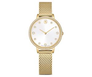 Clarica Uhr, Schweizer Produktion, Metallarmband, Goldfarben, Vergoldetes Finish OS