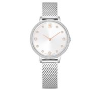 Clarica Uhr, Schweizer Produktion, Metallarmband, Silberfarben, Edelstahl OS