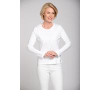 T-Shirt CLARINA "VERENA", Damen, Gr. 36, weiß, Obermaterial: 100% Baumwolle., unifarben, comfort fit, Rundhals, Langarm, Shirts, Pima Cotton Interlock (66974659-36) weiß